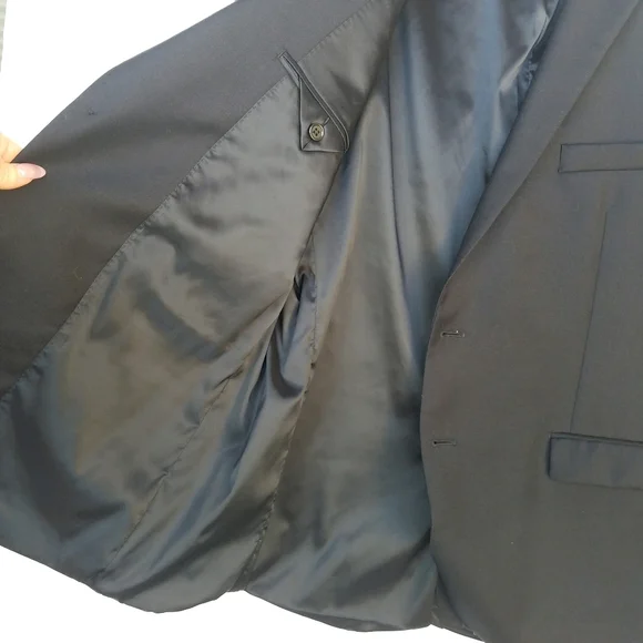 Ralph Lauren Wool Sport Coat Blazer 44R Navy Embossed Gold Buttons Like … - Picture 7 of 16